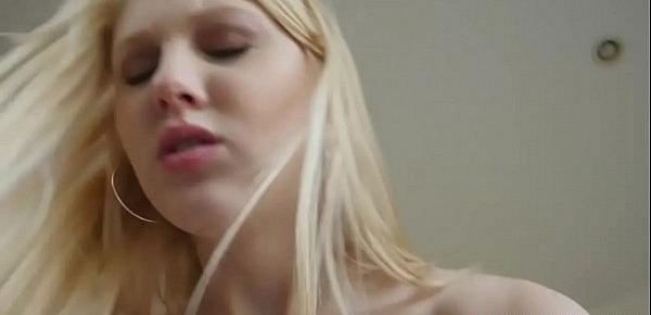  Horny blonde Lily Rader riding a massive dick for pleasure